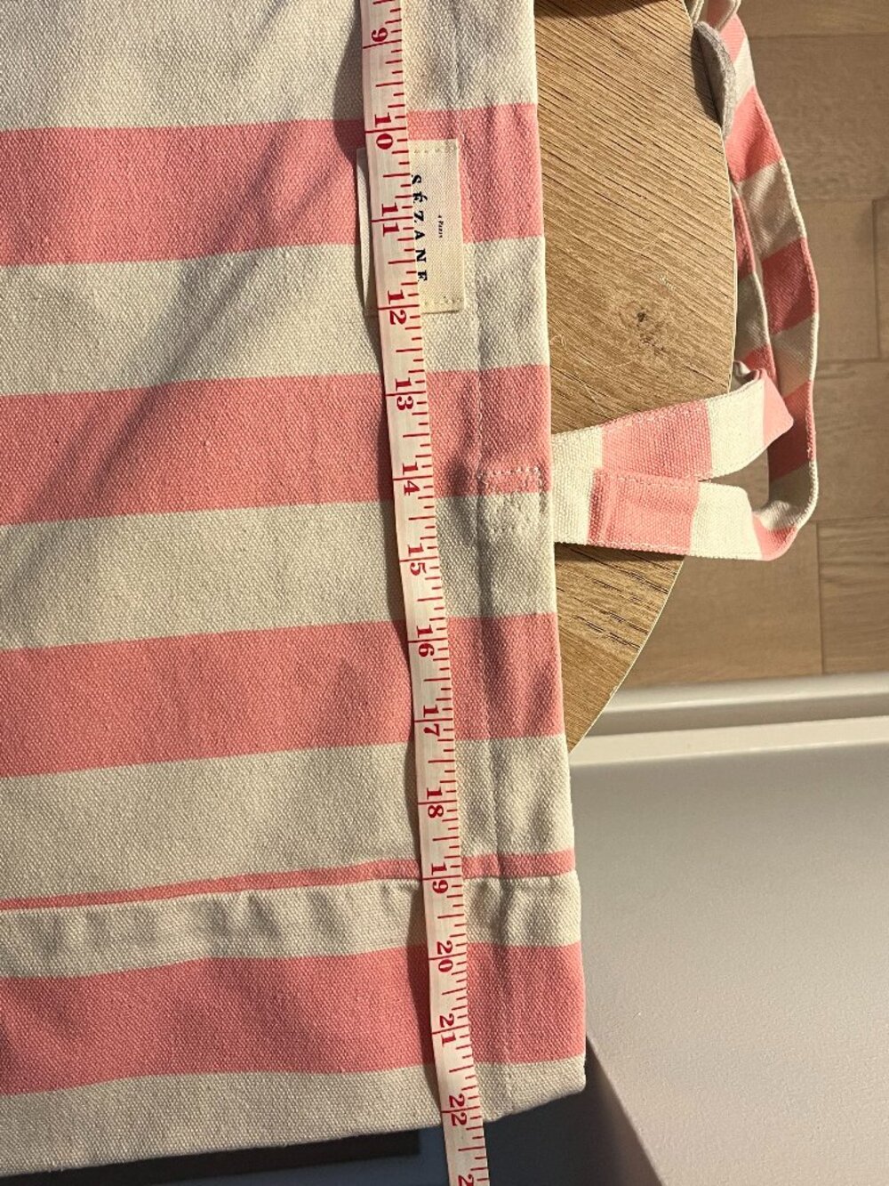Sezane Stripes Totebag pink - Picture 3 of 4